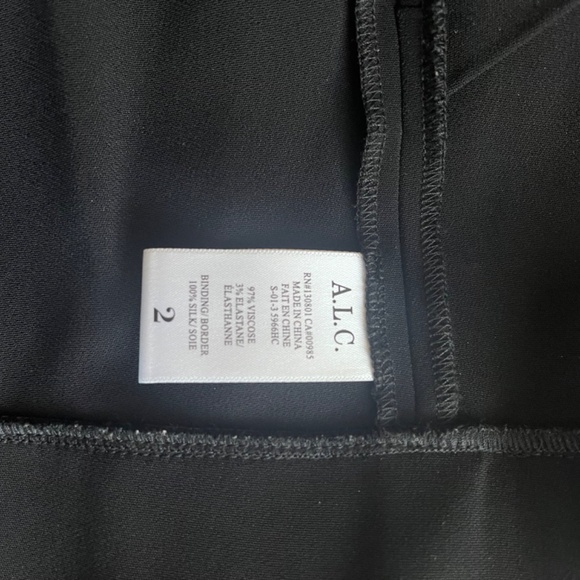 A.L.C. Black Crepe Henson Eyelets Sleeveless Cocktail Studded Crop Top Blouse 2 - Picture 11 of 13